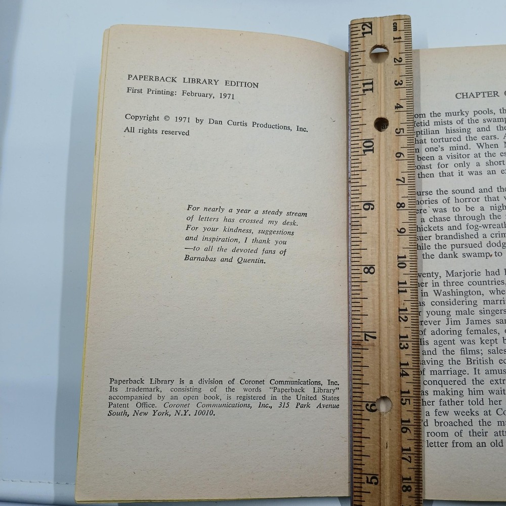 Vintage 1971 Barnabas Quentin & the Body Snatchers Marilyn Ross Dark Shadows PB - Picture 6 of 6